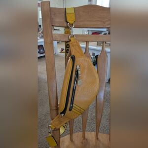 Tote & Carry Yellow Crossbody Bag